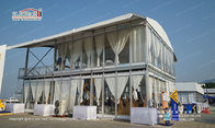 High End Auction Cube Structure Double Decker Tent With Two Floors