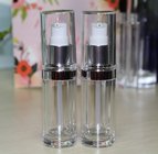 Personal Care Cosmetic Round Plastic Acrylic Straight Round 50ml Airless Bottle