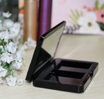 High quality 2 colors cosmetics powder case square design empty blush compact powder container with Mirror