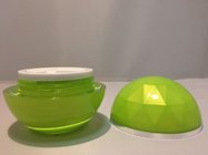 High Quality Personal Care Cosmetic Globe Green Acrylic 30ml Cream Jar with Lid