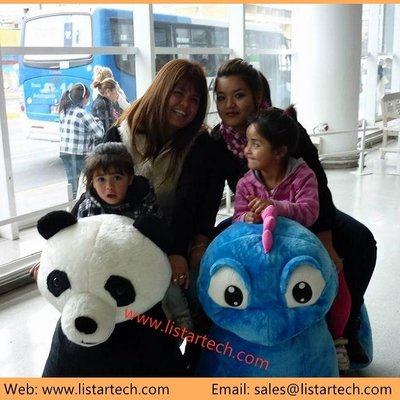 China battery motorized animals ride walking stuffed animals car painting games supplier