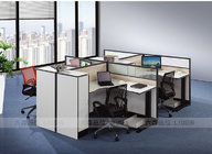 Factory direct simple design customized 4 people office furniture modular desk ,white color