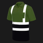 Reflective Safety Hi Vis Polo Shirt OEM breathable quick dry polyester work wear   reflective tape printed