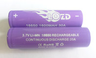New brand wholesale purple super power for e-cigar flat top long cycle life li ion 18650 battery