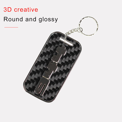 China 3D Real Carbon fiber keychains, for car carbon fiber gift key chains, Accept Customized Order supplier