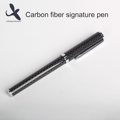 China fashion carbon fiber with stainless steel inner black signature gel pen carbon fiber gift pen supplier