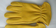 yellow high quality deer leather glove