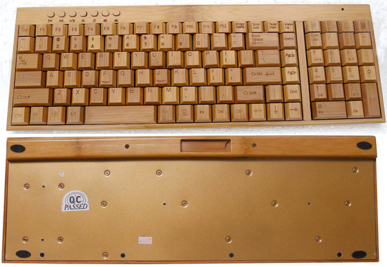 China 108 keys wireless bamboo keyboards supplier