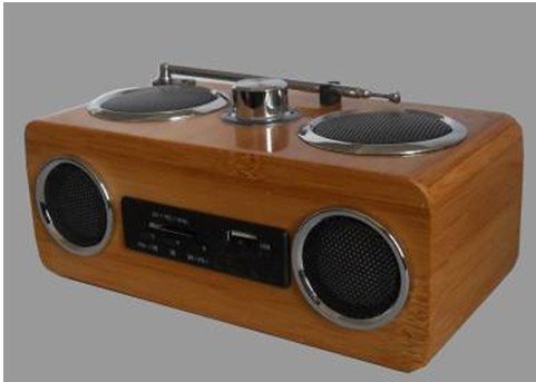 China bamboo mini speaker with FM supplier