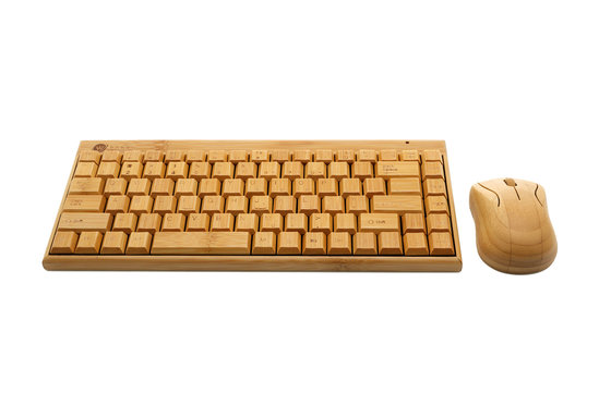 China Factory supply Bamboo keyboard with bamboo mouse supplier