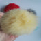 Red plush rex rabbit fur ball keychain / animal pom pon / pom poms fur bag charm supplier