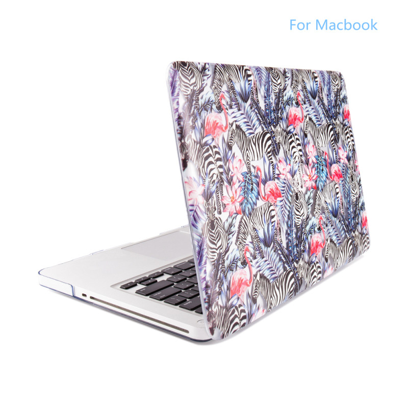 Print design zebra and egrets abstract pattern PC case for Macbook, Laptop for Notebook Case shell