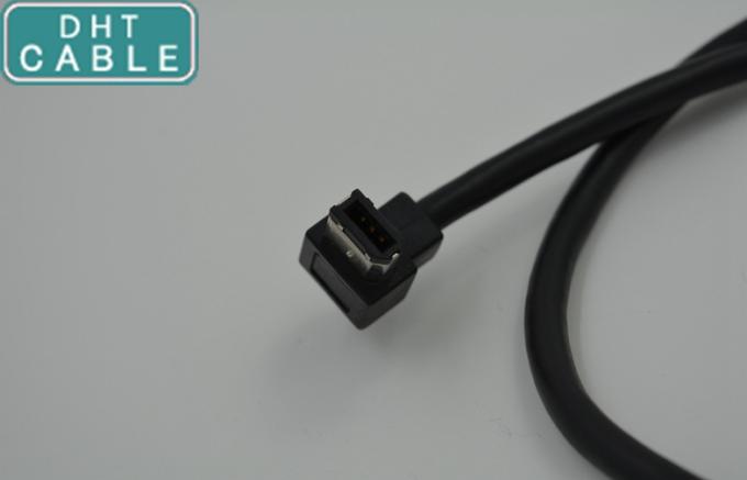 Machine Vision Cables Firewire 1394B 9Pin Right Angle Thumbscrew Locking to 1394A 6pin R/A