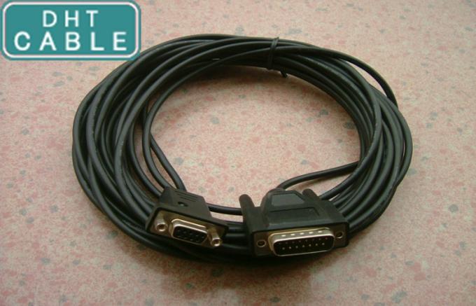 DB 9Pin Male to Female 45 / 90 Degree Molding type Custom Cable Assemblies High Performance