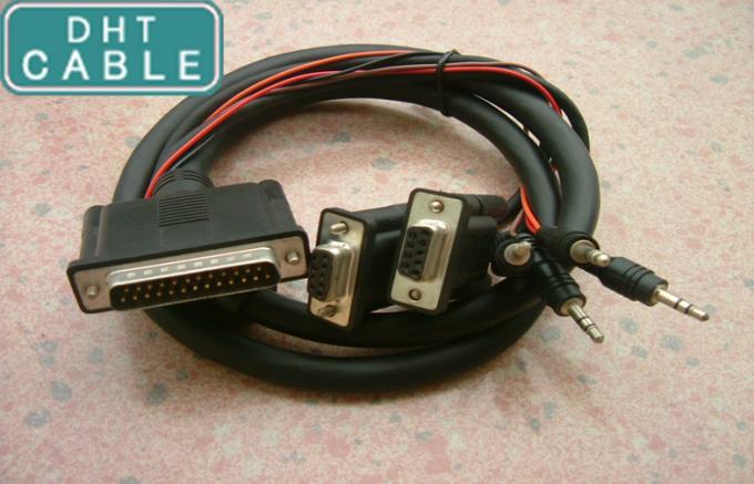 DB 9Pin Male to Female 45 / 90 Degree Molding type Custom Cable Assemblies High Performance