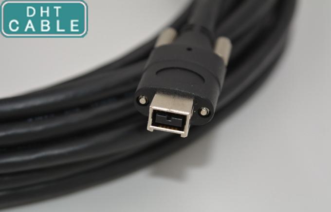 IEEE 1394 Firewire Cable with Screw Lock Latch Lock Right Angle Extended Cable