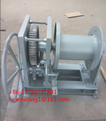 China 16mm wire rope  1200m wire length 1.8t marine hand winch manual winch supplier