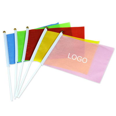 China Colorful Dacron Small Colorful Flag Games Cheering Flags Logo Customized supplier