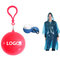 Colorful Round Ball Poncho Promotional Keychain Logo Customized supplier