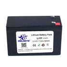 ＞2000 cycles 12.8V 7.5Ah LiFePo4 lithium battery pack for UPS, solar lighting