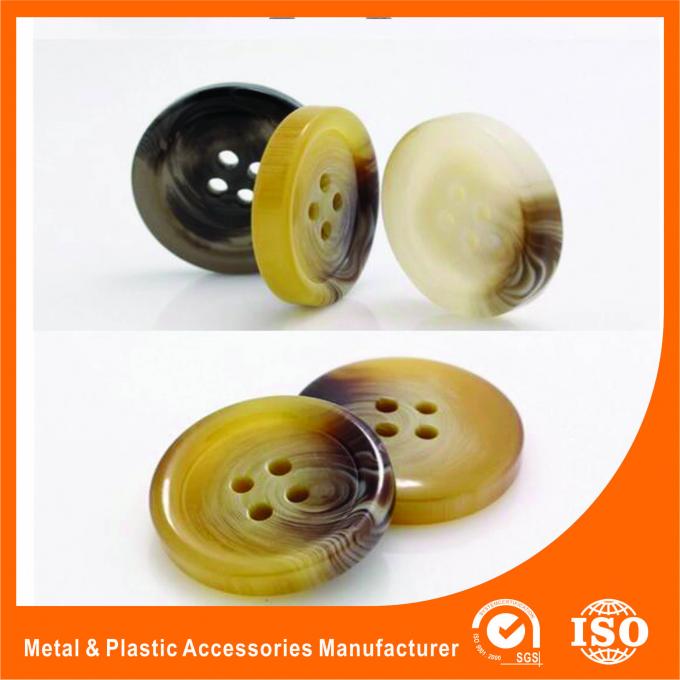 OEM Round clear 4 hole plastic button for garment accessories Eco-friendly