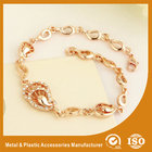 Customized Rose Gold Metal Chain Bracelets Plating , Embossing for sale