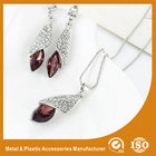 Customized Jewelry Silver Plated Two-Piece Zinc Alloy Jewelry Sets With Synthetic CZ for sale