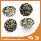 Antique Brass Jeans Buttons Metal Magnetic Nickel Free Washable Round No Hole Screw for sale