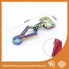 China Brilliant New Rainbow Color Metal Snap Hook For Handbag Accessories Custom Made 63X20MM distributor