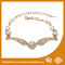 Crystal Silver Personalized Metal Chain Bracelet , Engraved Metal Bracelets supplier