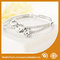 Three Stones Shape Solid Silver Costume Jewellery Bangles Imitation Diamond supplier