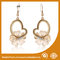 Metal Chain Heart Shape Pearl Drop Earrings White Gold For Anniversary supplier