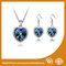cheap  Stylish Zinc Alloy Jewelry Sets Gold Plated Blue Jewellery Sets Heart Shape