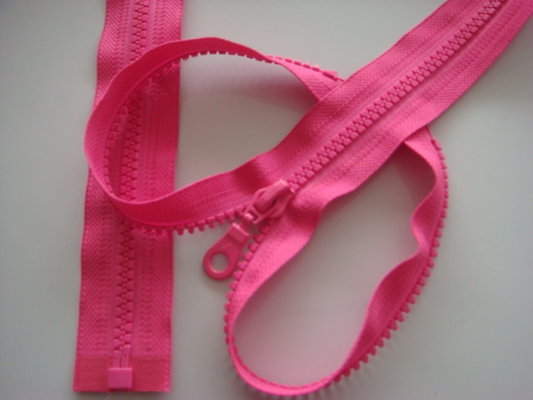 China 5 # Open End Long Plastics Resin Zipper With Red Tape For Garments supplier