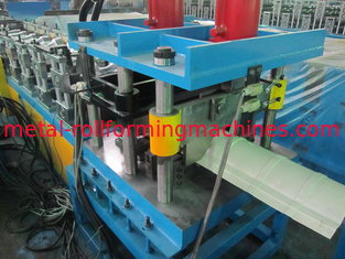 China Color Coated Metal Cold Roll Forming Machine , Hydraulic Cutting Roof Tile Making Machine supplier