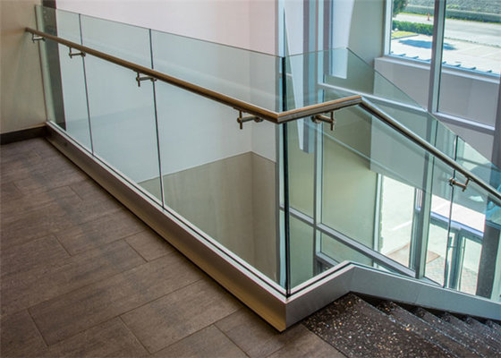 China U channel steel tempered glass railing for modern design supplier
