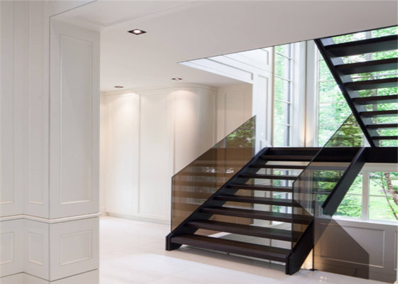 China Staircase U channel glass railing with frameless handrail supplier