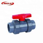 OD32mm Gray color Plastic PVC True Double Union Ball Valve for Water Supply