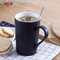 Homeware sweethears lovers ceramic mug cup with lid and spoon
