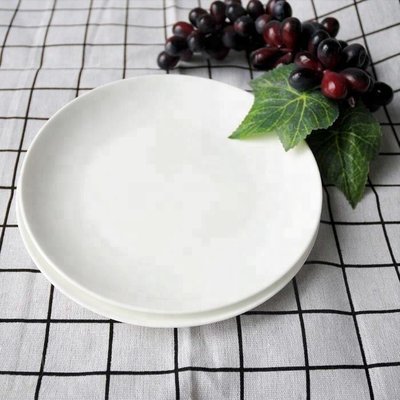Tableware wholesale 8inch western white bone china plate with logo