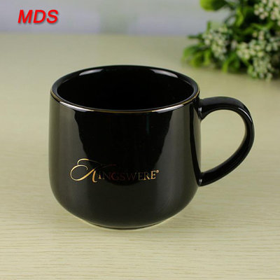 Advertising drinkware black china ceramic coffee mug wholesale
