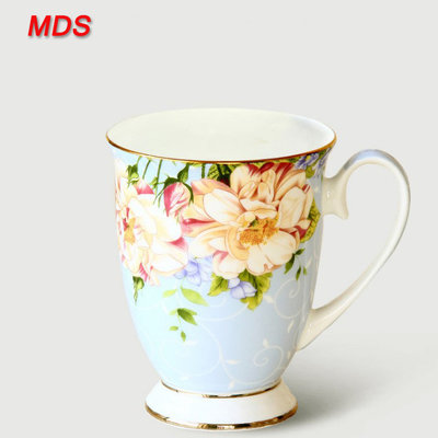 European style wholesale colored new bone china porcelain mug with handle