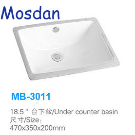 Popular wc bathroom basin, under counter basin/ under counter mounting MB-3012