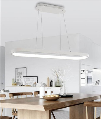 Rectangular restaurant modern aluminium white oval pendant light fixture