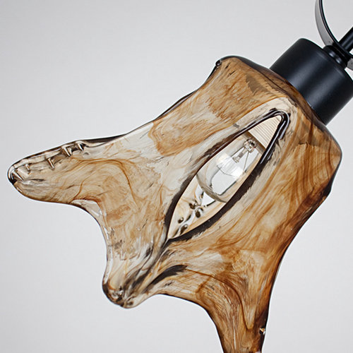 Single Head Matte Black  Wrought Iron Lighting Fixtures Hanging Pendant Lights