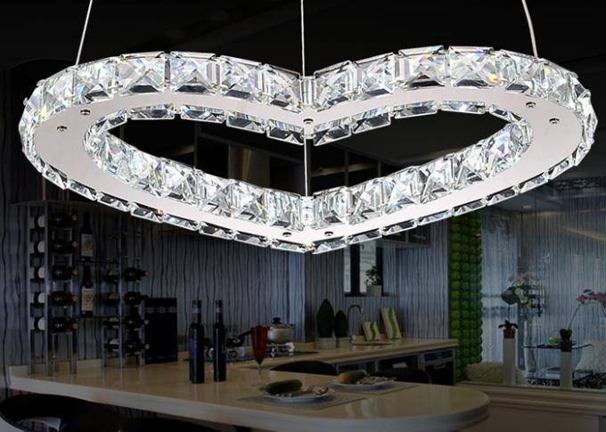 Home Decoration Custom Crystal Ring Chandelier 20W LED 7500K - 8000K