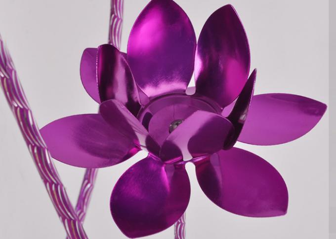 Purple Aluminum Ikebana Decorative Floor Lamps , Home Decoration Flower Lamp