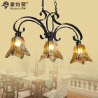 China Decorative Black Wrought Iron Ceiling Lights Retro and Traditional Style distributor