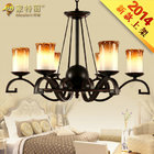 China Villa / Hotel Lobby LED Wrought Iron Ceiling Lights with Shade 50cm Height distributor