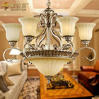 China Glass Hanging Funky Wrought Iron Chandeliers , Large Pendant Lamp distributor